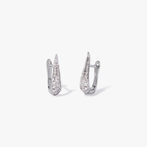 White Gold Diamond Hoop Earrings