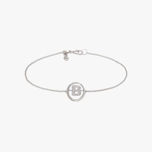 Initials Diamond B Bracelet