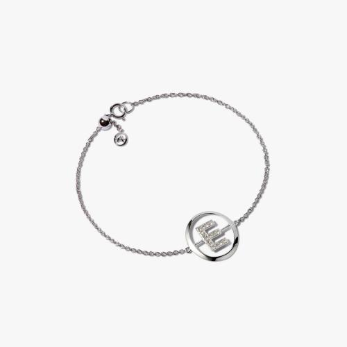 Initials Diamond E Bracelet