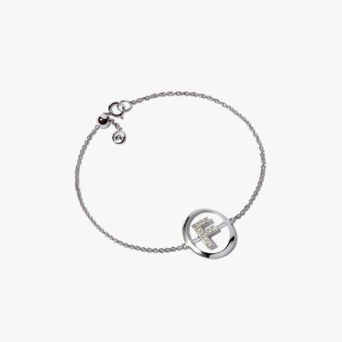 Initials Diamond F Bracelet