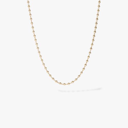 Gold Lattice Ball Chain Necklace