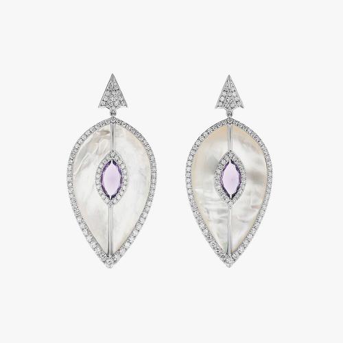 Pearl & Amethyst Earrings