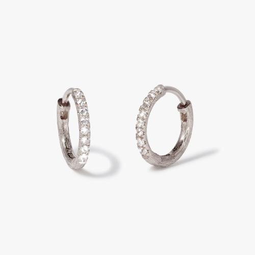 Dusty Diamonds 12mm Hoop Earrings