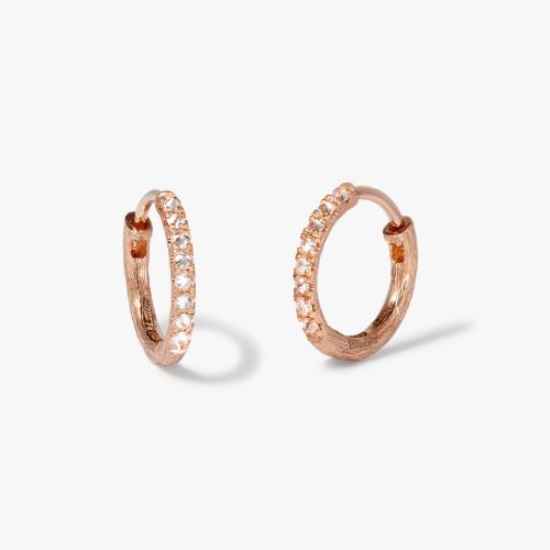 Dusty Diamonds 12mm Hoop Earrings