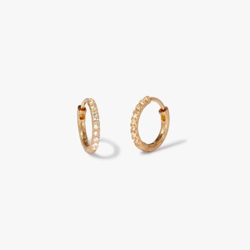 Dusty Diamonds 12mm Hoop Earrings